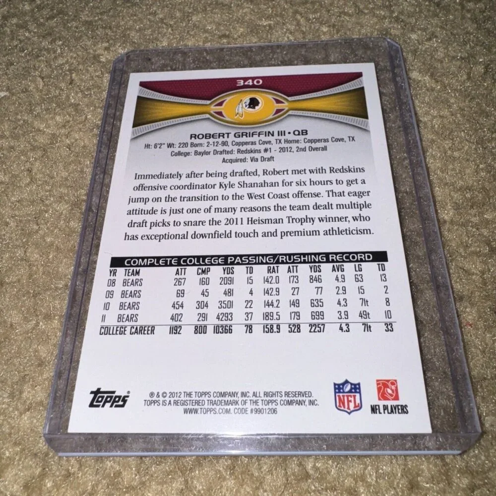 2012 Topps - SP Image Variation Leaping #340 Robert Griffin III (RC)